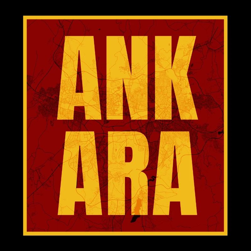 Ankara Lettres majuscules Jaune Rouge