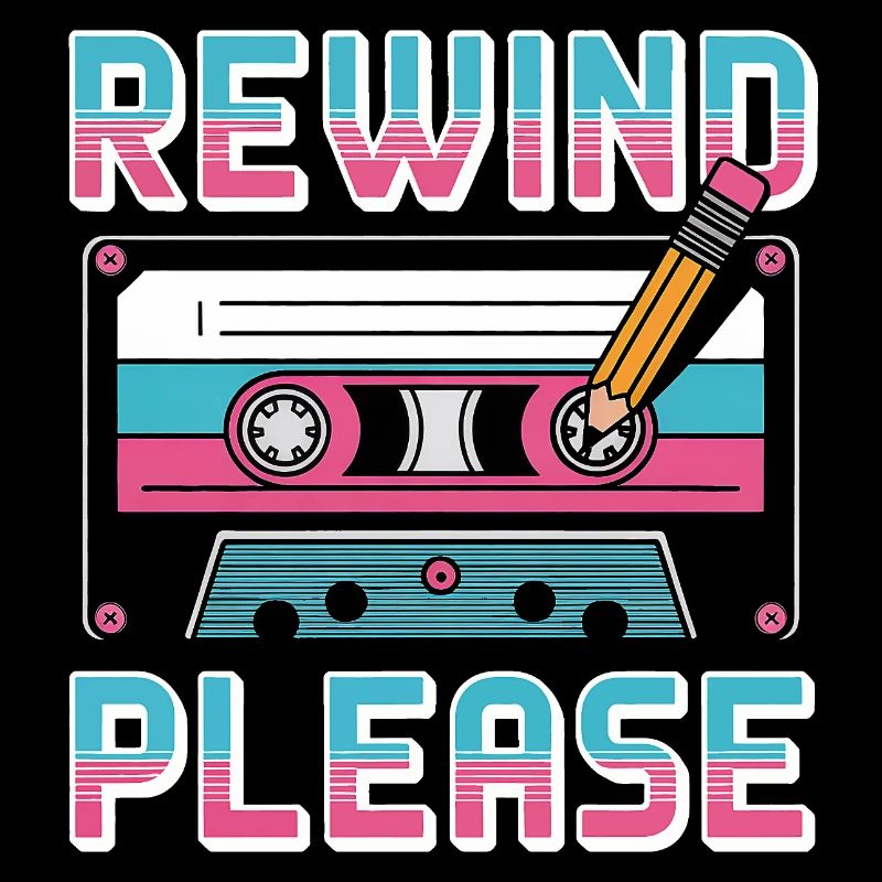 Rewind Please Cassette Retro
