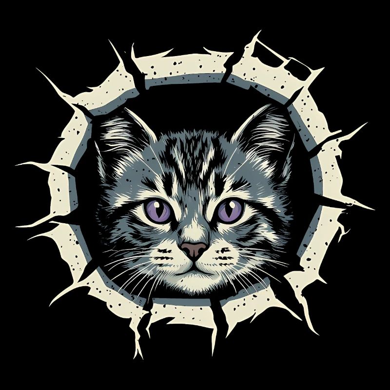 Cat Torn Cloth - Cute Gothic Gift