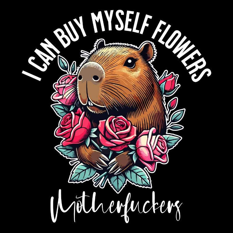 Je peux m’acheter des fleurs – Cheeky Capybara Design