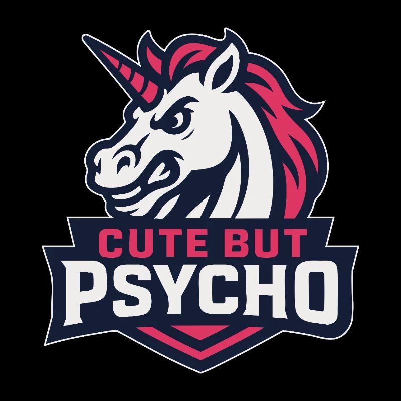 Licorne espiègle avec une phrase