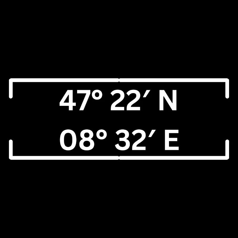 Coordinates District 1 Zurich Minimalist