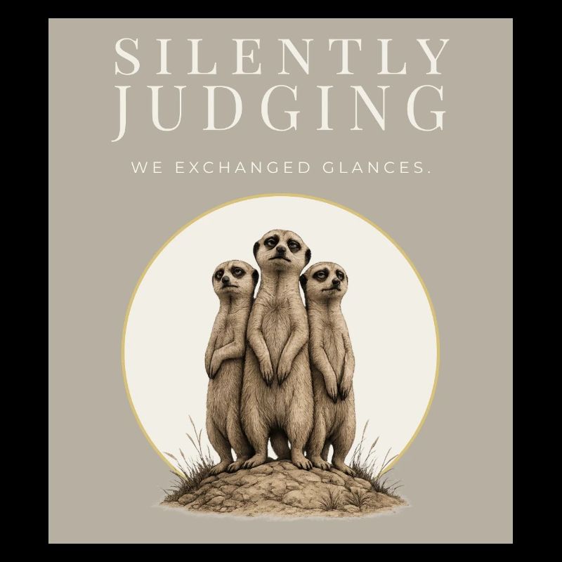 Silently Judging Meerkat Trio