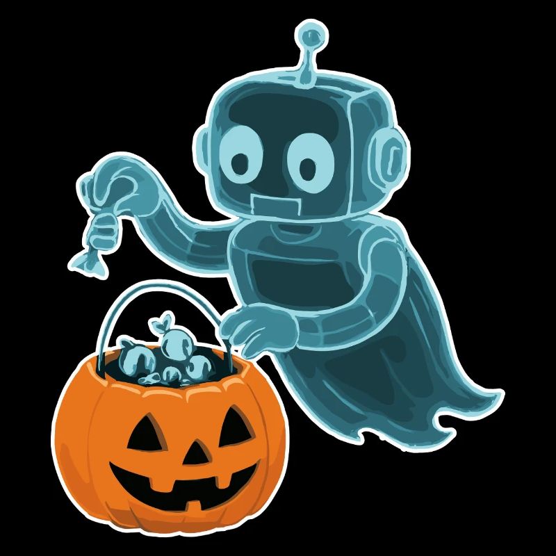 Spooky Minibot with Pumpkin Basket