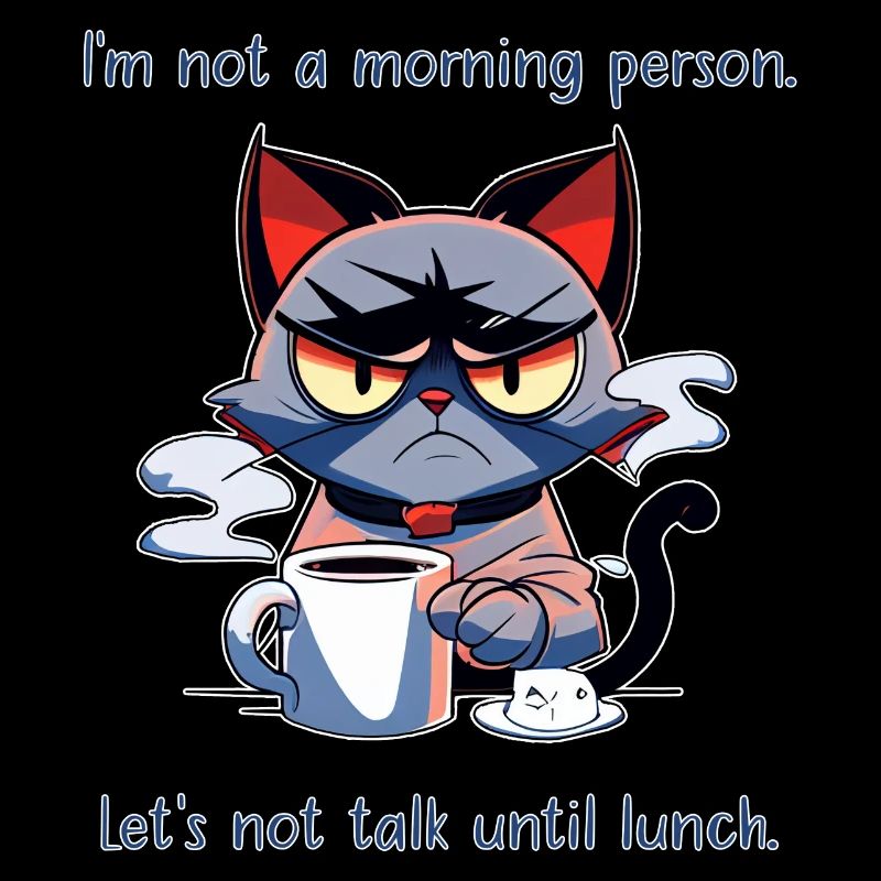 Pas un chat du café du matin qui dit