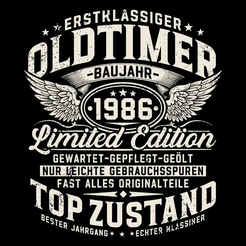 Oldtimer 1986 40 Geburtstag Geschenk Retro 