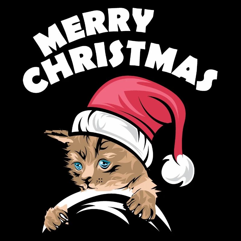 Joyeux Noël Chat Symbole de la bande dessinée de chat de Noël