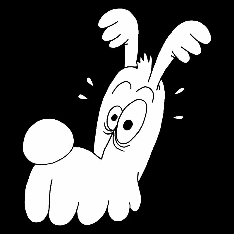 Chien blanc rigolo