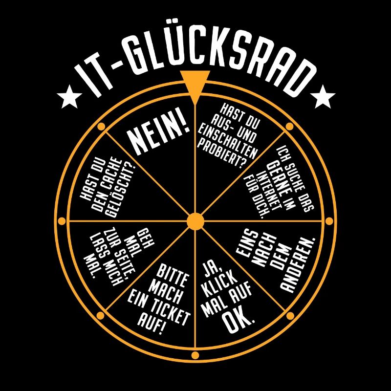 IT Support Glücksrad Service Desk IT Helpdesk Nerd