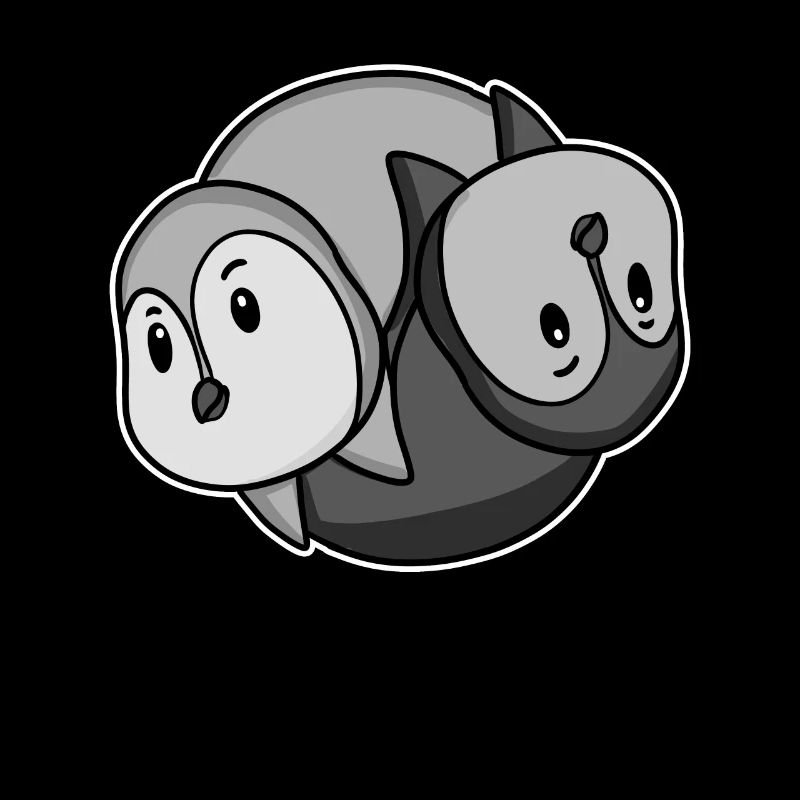 Pinguin Yin Yang Symbol