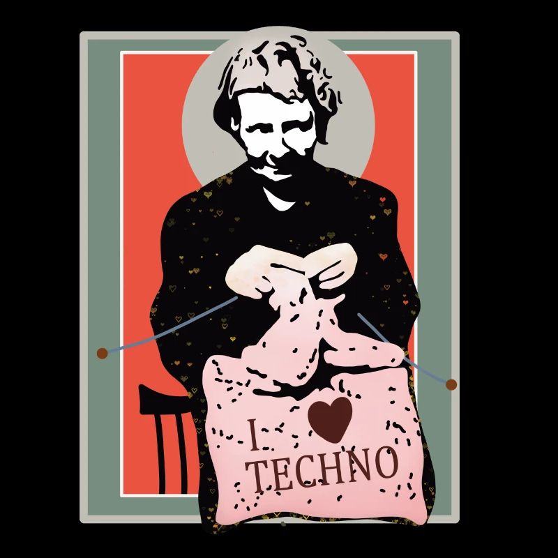 Techno Sewing Art Illustration