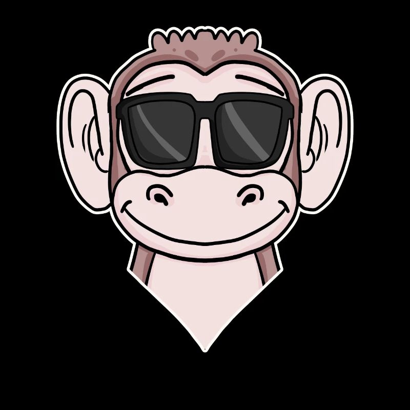 cool monkey with sunglasses