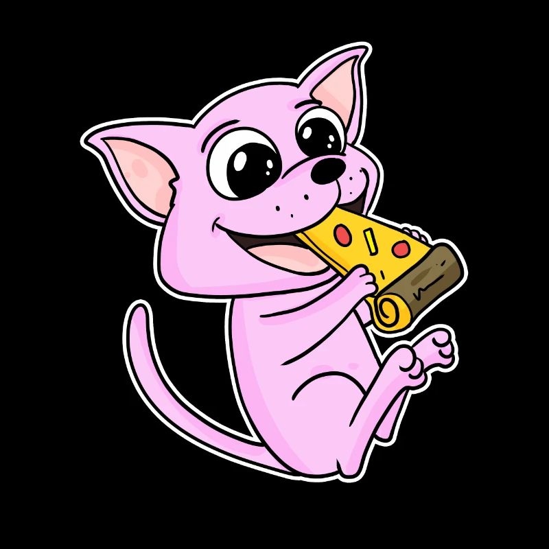 Pizza au chat Sphynx