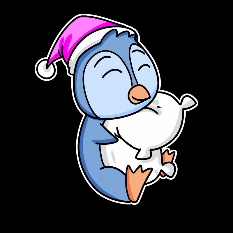 Pinguin Müde Ausschlafen Schlafen Mädchen
