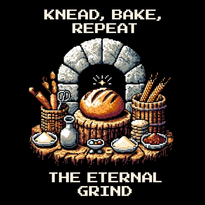 Kneten, Backen, Repeat | Brot backen Humor