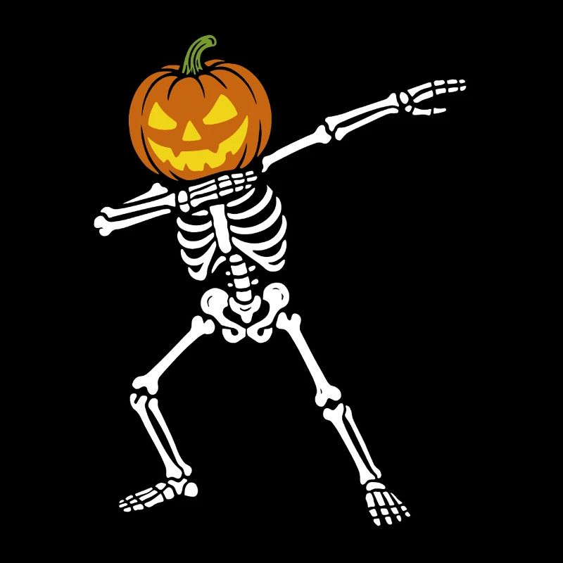 Halloween Dab Dance Skeleton - Dabbing Pumpkin