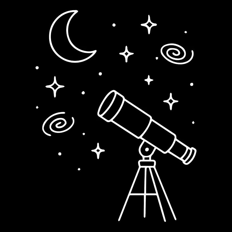 Télescope d’astronomie spatiale Lune étoiles Univers