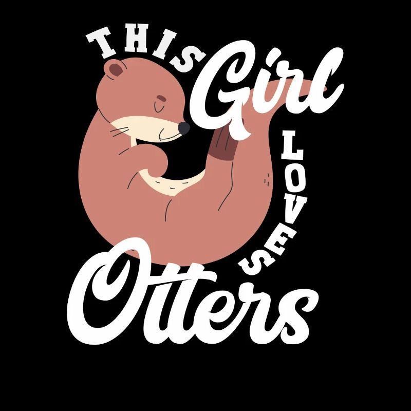Seeotter Cartoon Mädchen