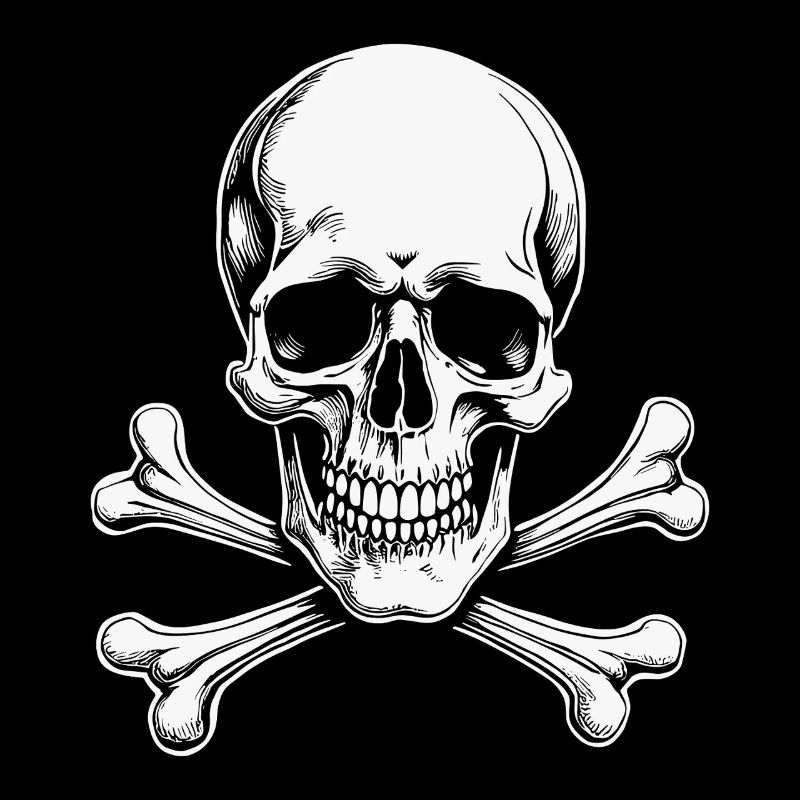 Crâne Jolly Roger classique