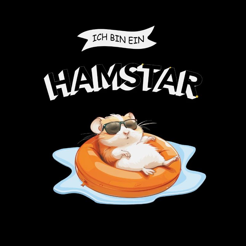 Ich bin Hamstar  Hamster mit Sonnenbrille 