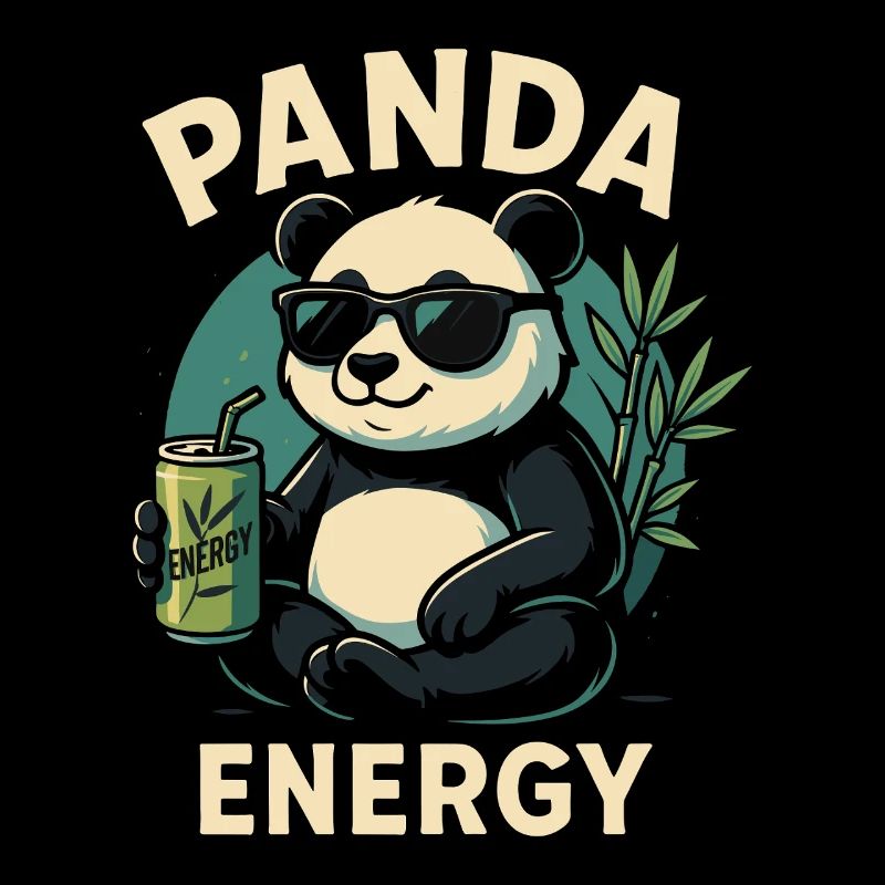 Énergie Panda - Conception Funny Chill Panda