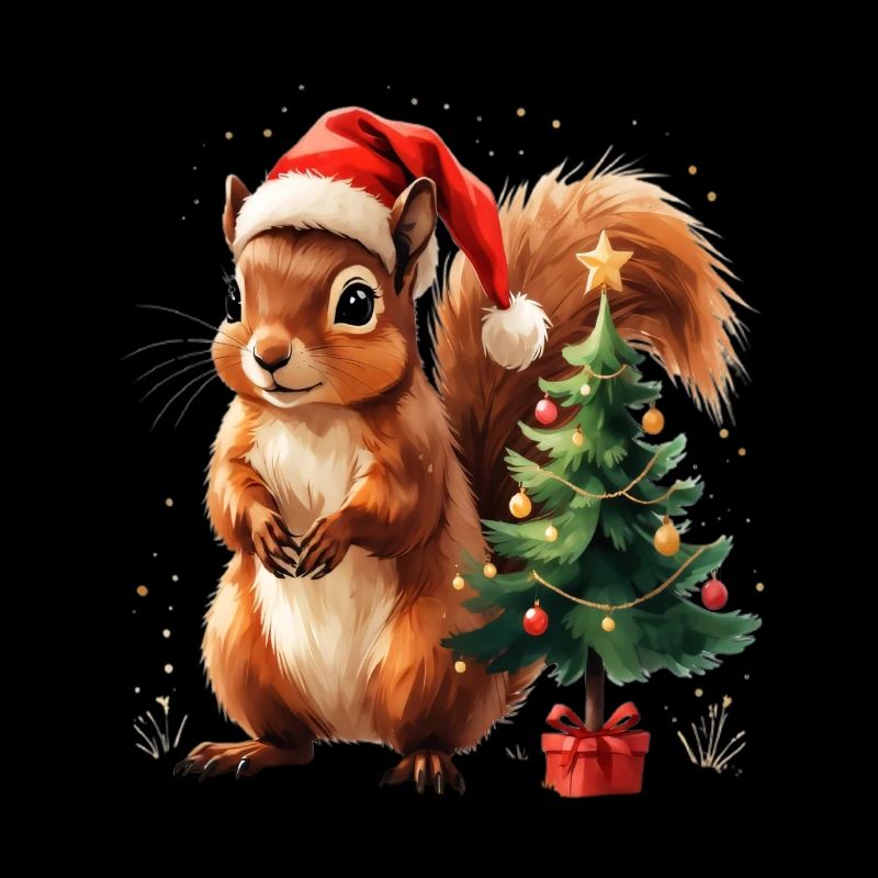 Breloque écureuil de Noël