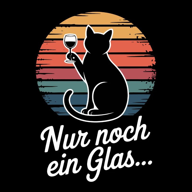 Katze mit Weinglas: Nur noch ein Glas