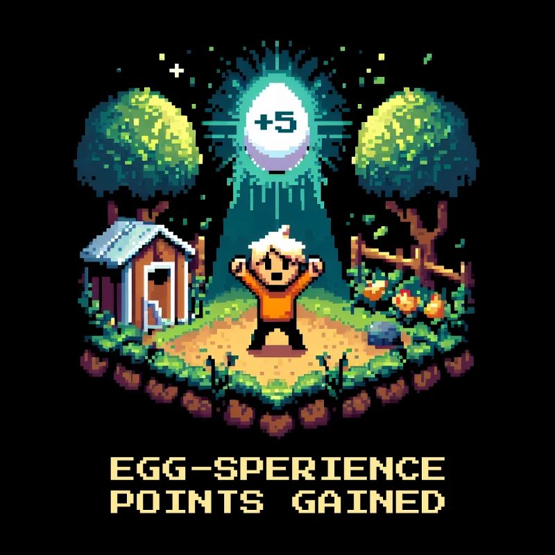 Egg-sperience points collected | Level Up Humor