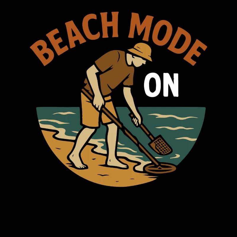 Mode plage sur détection de métaux de chasse au trésor