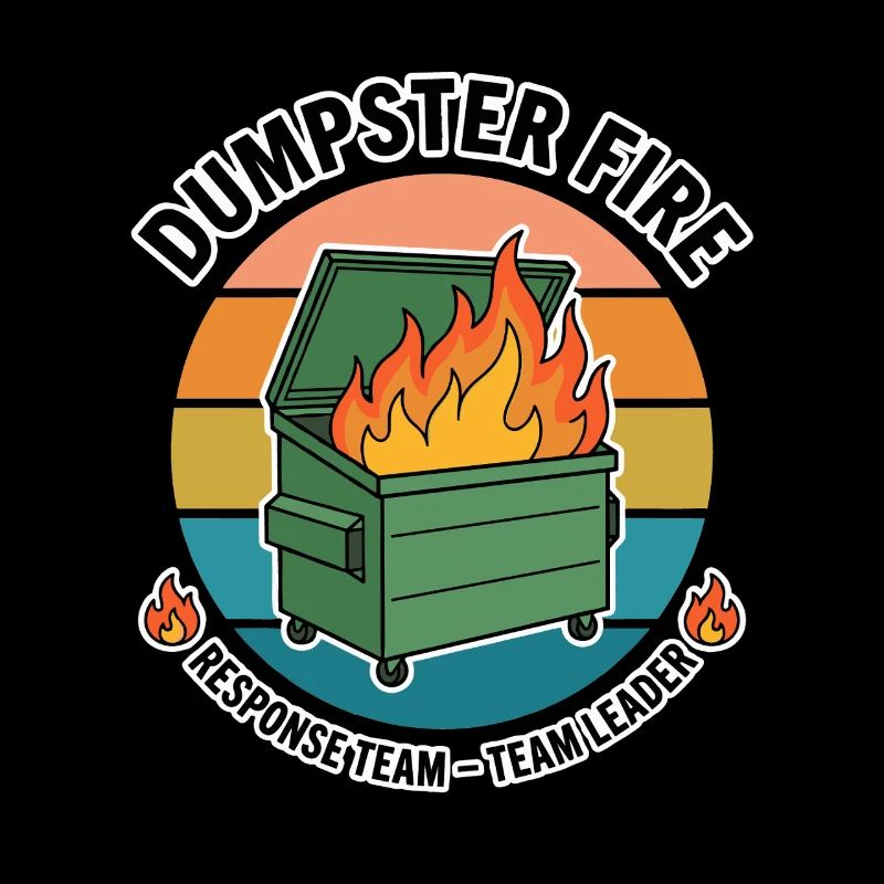 Dumpster Fire Response Team Team Leader Irony