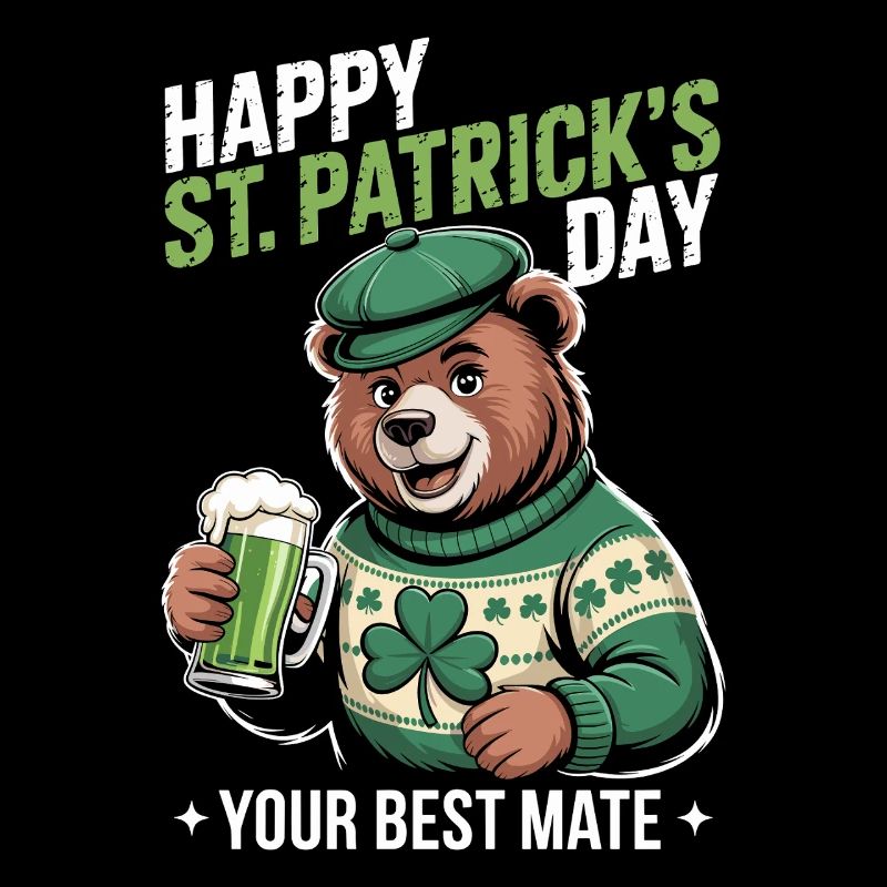 L’ours de Saint-Patrick au pelage vert
