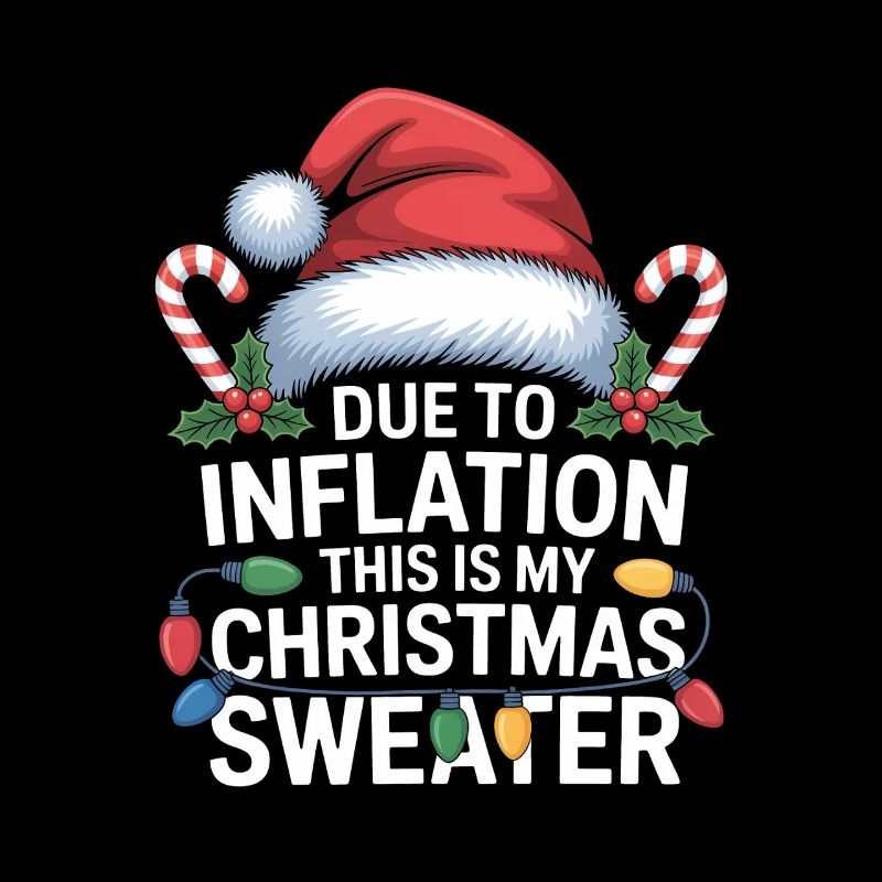 Humour de pull de Noël sur l’inflation