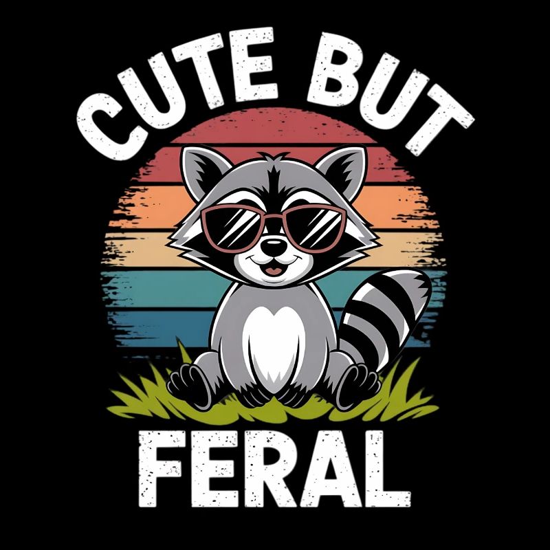 Waschbär mit Regenbogenbrille