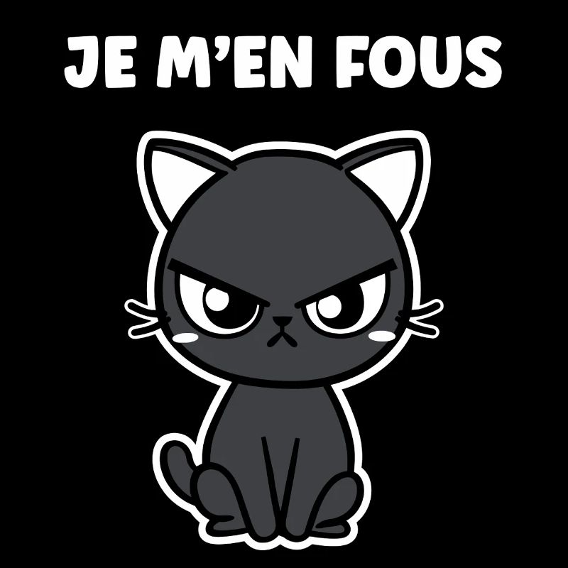 Grumpy black cat
