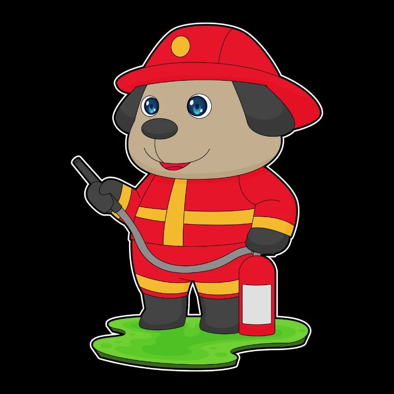 Dog Firefighter Fire Extinguisher Fire Brigade