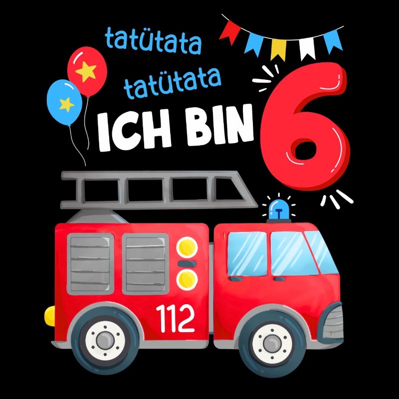 Ich bin 6 Feuerwehr Geburtstag 6 Junge