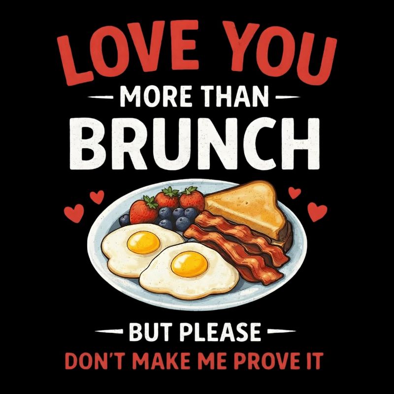 Je t’aime plus que le brunch, la Saint-Valentin drôle.