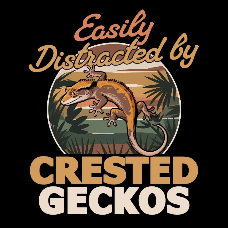 Funny Reptile Crested Gecko