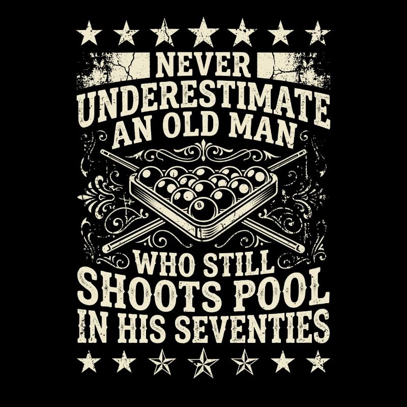 Never underestimate old man at the pool table