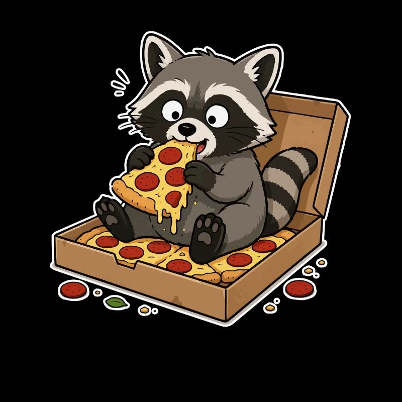 Pizza Waschbär Snackheld