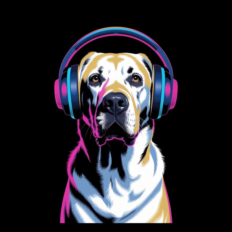 Labrador avec casque