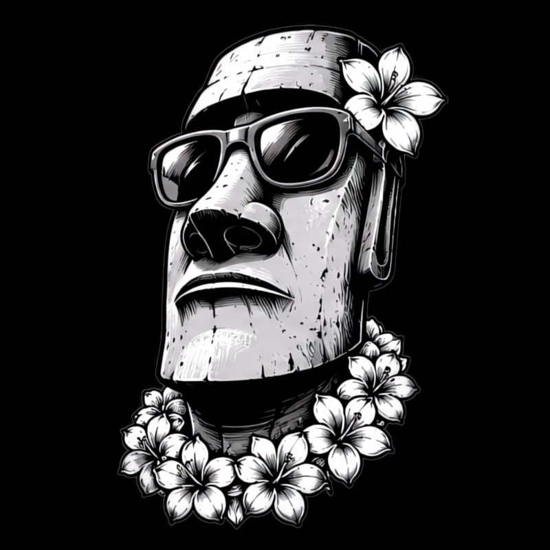 Moai Easter Island Statue in Hawaii Summer Look
