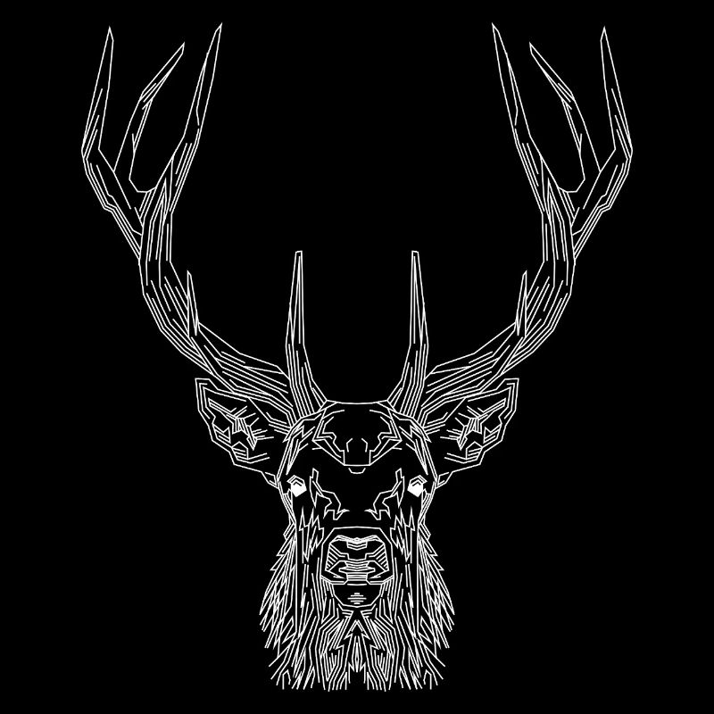 Tech Deer – Geometric Deer in White