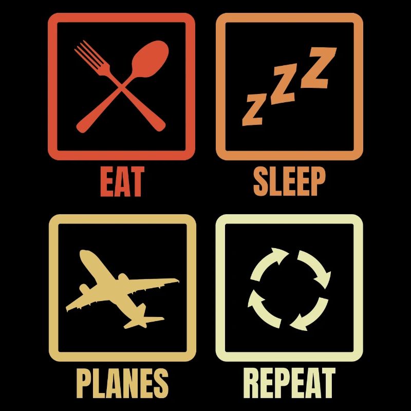 Food, sleeping, repeating planes