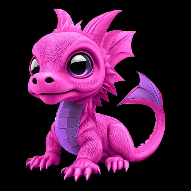 Bébé Dragon Rose | Mignon bébé dragon rose