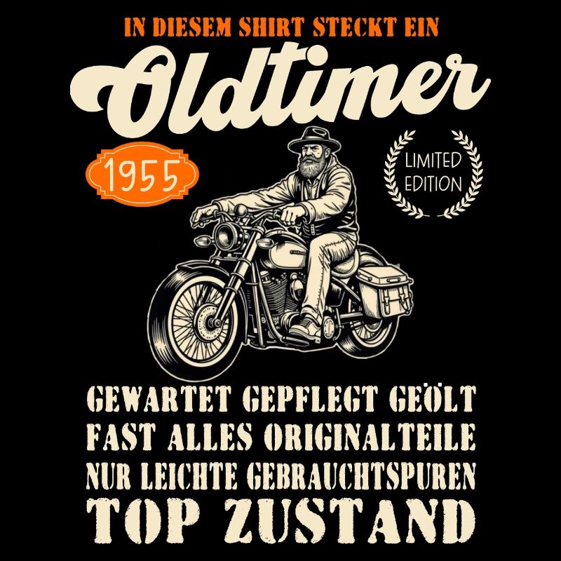 71 Geburtstag Oldtimer Motorrad 1955 Chopper