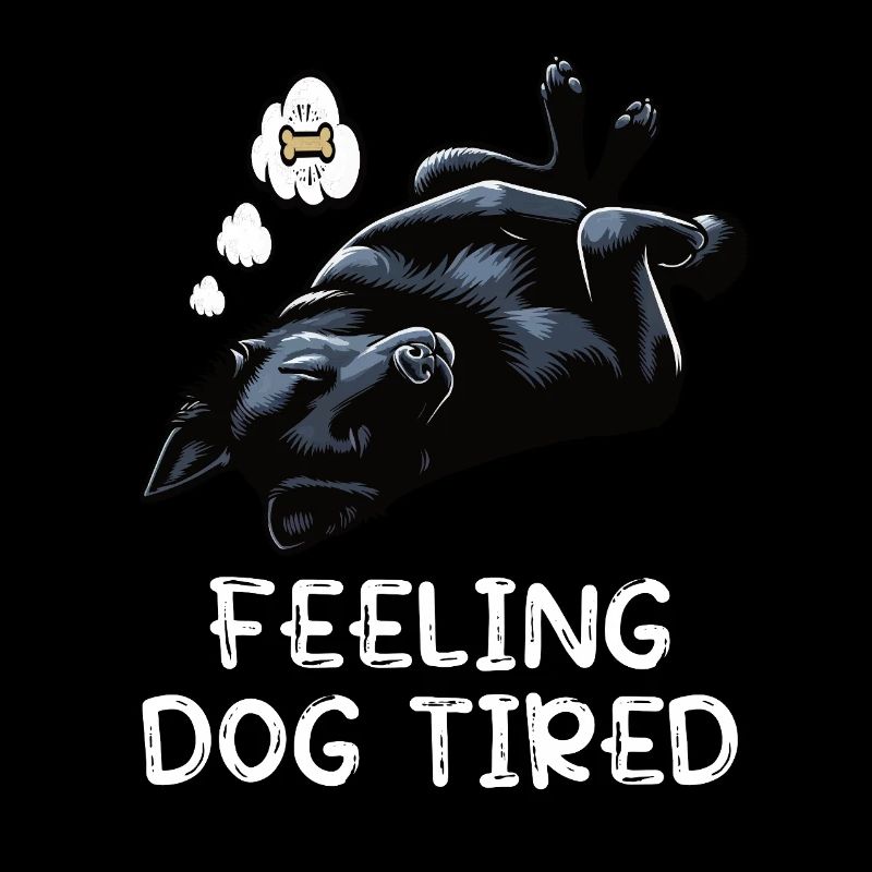 Feeling Dog Tired Black Shepherd Owner