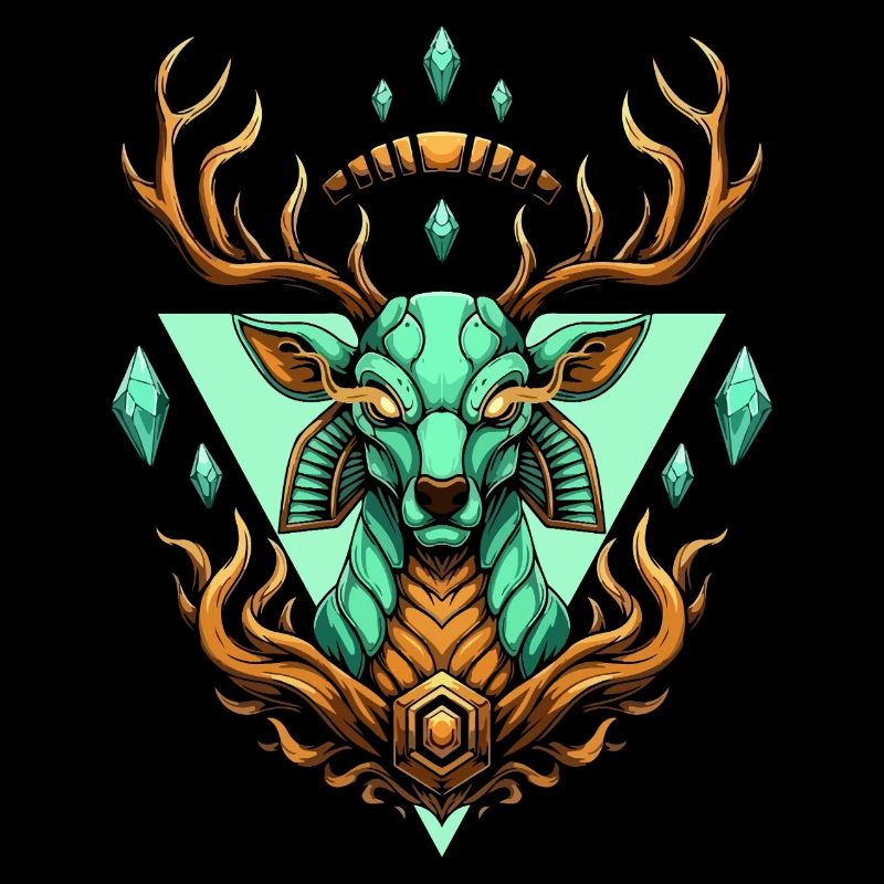 Cerf Cristal Vert