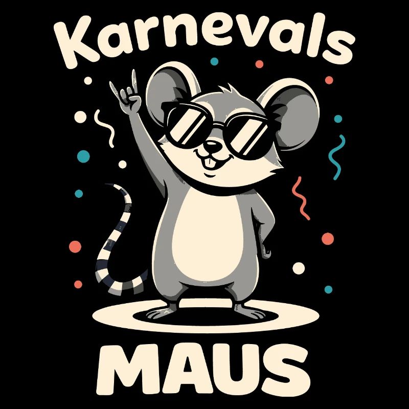 Karneval Rockmusik Karnevalsmaus Niedlich