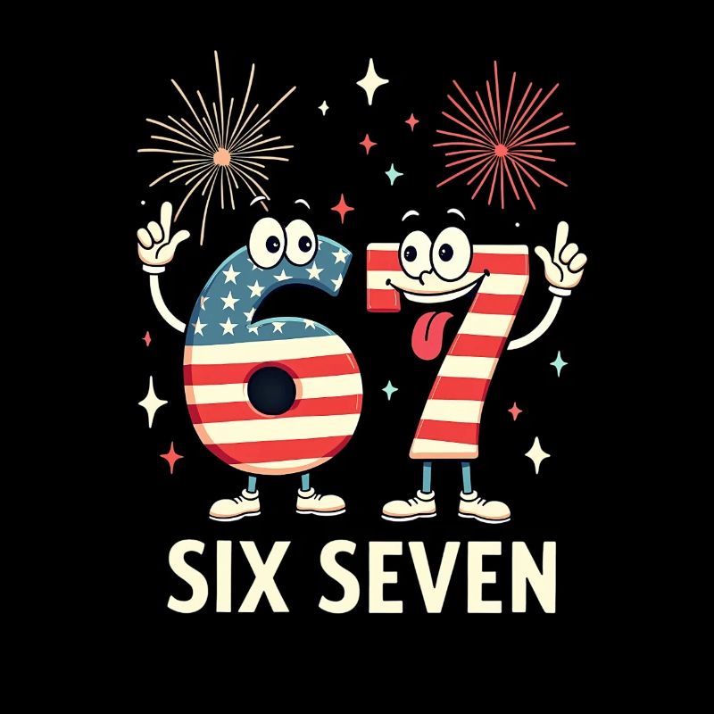 US Flag 67 Memes Six Seven